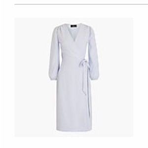 Light blue J Crew wrap dress